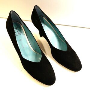 Thierry Rabotin Black Suede Heels, Size 13M